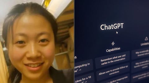 In the image on the left side a chinese woman named Bowen Wan is shown and on the right side ChatGPT is shown