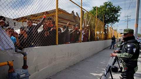 Fourth Day of Migrant Caravan in Mexico Shelter