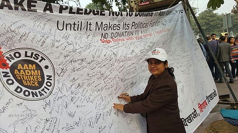 2000 people have signed the Pledge Banner today under No List No Donation Campaign against AAP