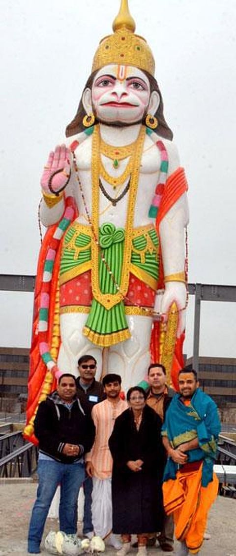 Hindu temple with 22’ Hanuman opening in affluent Chicago suburb