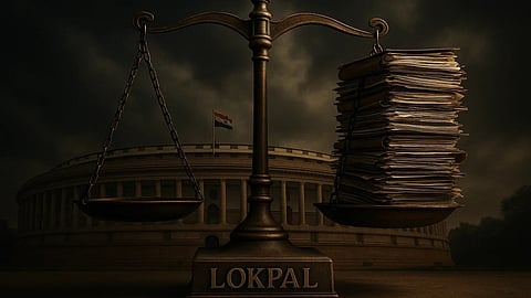 बारह साल बाद भी लोकपाल संस्था भ्रष्टाचार पर लगाम लगाने में विफल रही है। छोटे कर्मचारियों पर कार्रवाई तो हुई, लेकिन बड़े नेताओं पर चुप्पी छाई रही। [Sora AI]