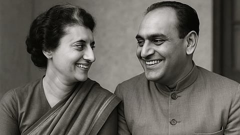  इंदिरा गांधी (Indira Gandhi) और फ़िरोज़ गांधी की तस्वीर
