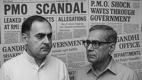 राजीव गांधी सरकार के समय हुए घोटाले की तस्वीर
