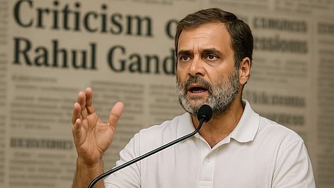 भारतीय राजनीति में राहुल गांधी एक ऐसा नाम हैं, जिनके बयान अक्सर सुर्खियों में रहते हैं। [Sora Ai]