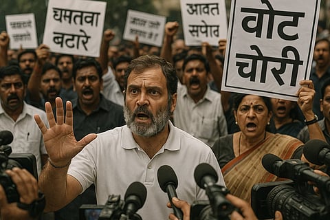 जब जनता वोट देने में भरोसा न रखे, तो पूरी व्यवस्था पर संकट आता है। (Sora AI)