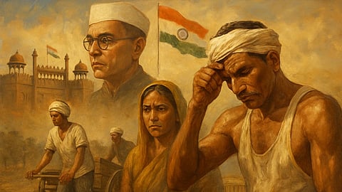 आज़ादी एक मंज़िल नहीं थी, बल्कि एक शुरुआत थी। (Sora AI)