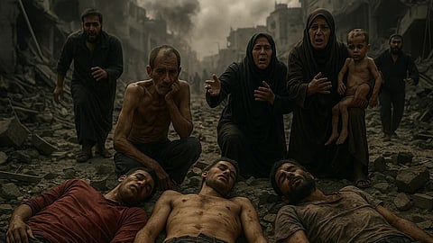 गाज़ा (Gaza) में लोग कफ़न के लिए तरस रहे हैं