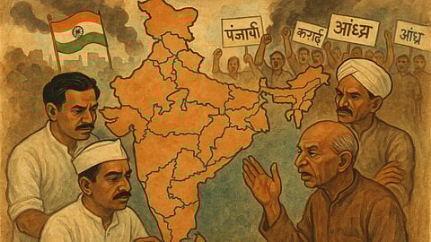 सरदार पटेल और वी.पी. मेनन का योगदान  (Sora AI)