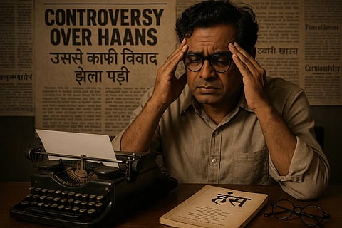 राजेंद्र यादव हिंदी साहित्य के ऐसे लेखक रहे हैं, जिनका नाम लेते ही विवाद, साहस और विद्रोह की गंध एक साथ महसूस होती है। [Sora Ai]