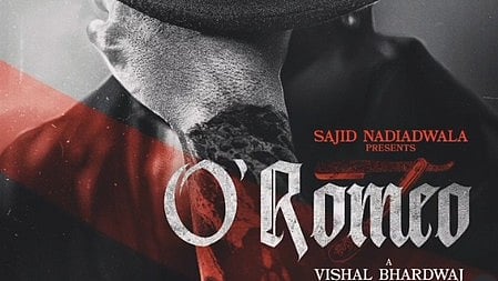 शाहिद कपूर की आने वाली फिल्म 'ओ रोमियो' ('O Romeo') की पोस्टर
