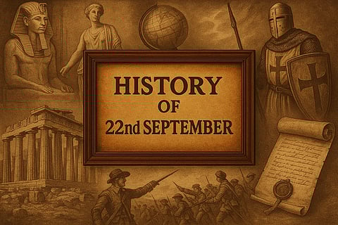 22 सितंबर (History Of 22th September) के दिन से जुड़ी कुछ महत्वपूर्ण घटनाओं को चित्रों के माध्यम से दिखाया गया है
