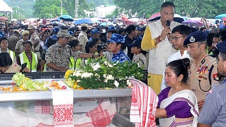 जुबीन गर्ग का पार्थिव शरीर रखने की जगह 