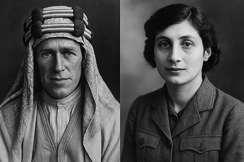 ब्रिटेन के टी.ई. लॉरेंस, जिन्हें दुनिया भर के लोग "लॉरेंस ऑफ अरेबिया" के नाम से जानते हैं, और भारतीय मूल की महिला जासूस नूर इनायत ख़ाँ, जो नाज़ी जर्मनी के खिलाफ़ फ्रांस में बहादुरी से लड़ी थीं। 
