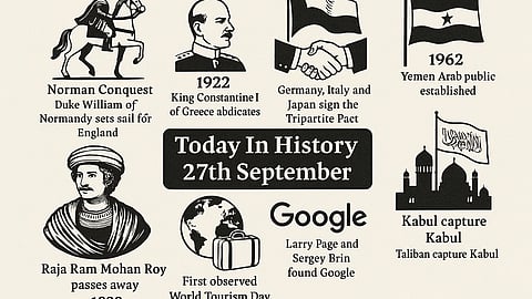 27 सितंबर (History Of 27th September) के दिन से जुड़ी कुछ महत्वपूर्ण घटनाओं को चित्रों के माध्यम से दिखाया गया है
