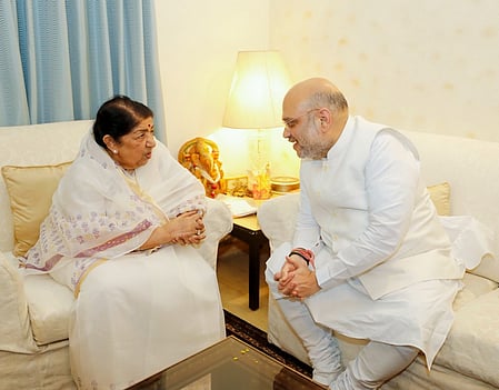 लता मंगेशकर, गृह मंत्री अमित शाह  