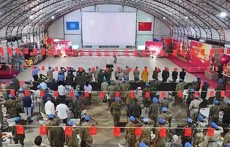 चीनी शांति सैनिकों को संयुक्त राष्ट्र शांति पदक से सम्मानित किया गया