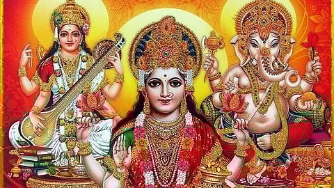 मां लक्ष्मी और भगवान गणेश 