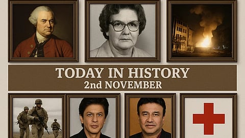 2 नवंबर (History Of 2nd November) के दिन से जुड़ी कुछ महत्वपूर्ण घटनाओं चित्रों के माध्यम से दर्शाया गया है