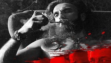 रणवीर सिंह फिल्म 'धुरंधर' के पोस्टर में नजर आ रहे हैं|