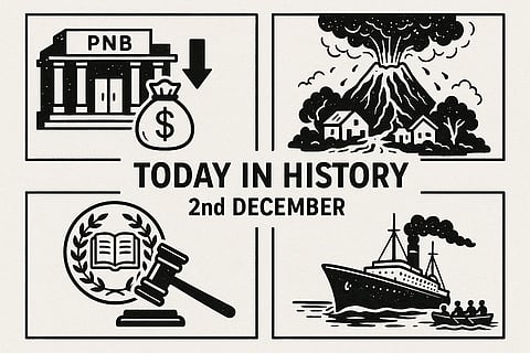 2 दिसंबर (History Of 2nd December) के दिन से जुड़ी कुछ महत्वपूर्ण घटनाओं को चित्रों के माध्यम से दिखाया गया है