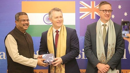 भारत और अन्य देशों के लोग एक साथ खड़े हैं|