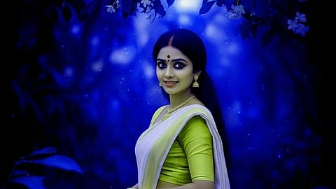 AI द्वारा बनाया गया एक महिला का प्रतीकात्मक तस्वीर। 