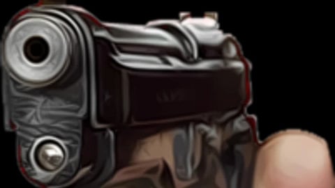 इस तस्वीर में पिस्तौल को देखा जा सकता है।  