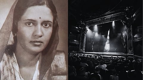 इस तस्वीर में शकुंतला परांजपे को देखा जा सकता है।