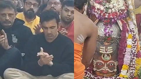 हेड कोच गौतम गंभीर की तस्वीर और भगवान शिव 
