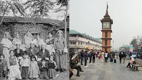 तस्वीर में कश्मीरी पंडित और लाल चौक 
