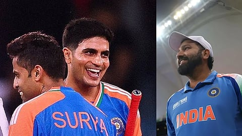 तस्वीर में रोहित शर्मा, शुभमन गिल और सूर्यकुमार यादव 
