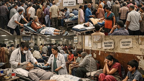 दिल्ली एम्स, सफदरजंग जैसे बड़े सरकारी अस्पतालों में बड़ी संख्या में डॉक्टरों के पद खाली हैं, जो प्रशासनिक लापरवाही को दिखाता है।