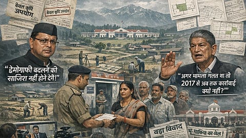 पुष्कर सिंह धामी और हरीश रावत आमने-सामने। 