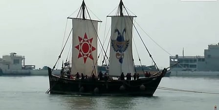 पारंपरिक स्टिच्ड तरीके से निर्मित जहाज ‘कौंडिन्य’ ने पूरी की पहली विदेशी यात्रा