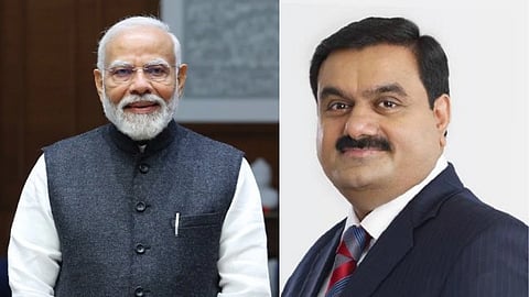 नरेंद्र मोदी और अडानी 
