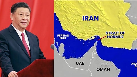 चीन के राष्ट्रपति और मानचित्र 