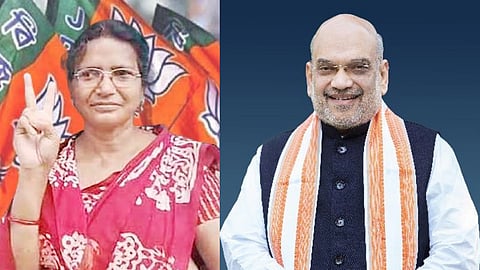 रत्ना देबनाथ और अमित शाह 