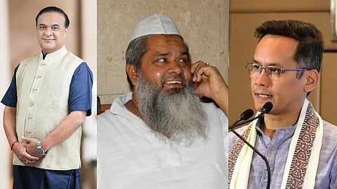 भाजपा के मुखिया हेमंत बिस्वा सरमा, कांग्रेस के गौरव गोगोई, आल इंडिया यूनाइटेड डेमोक्रेटिक फ्रंट के संस्थापक और प्रमुख बदरुद्दीन अजमल 