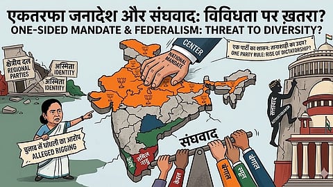 भारत का मानचित्र, संघवाद और ममता बनर्जी 