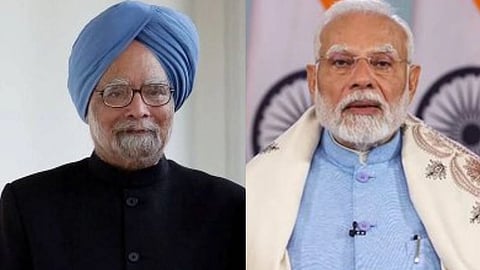मनमोहन सिंह और नरेंद्र मोदी 