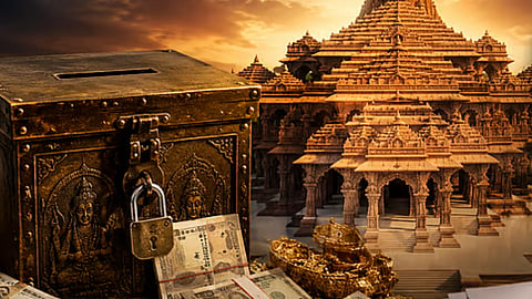 मंदिर और दानपेटी 
