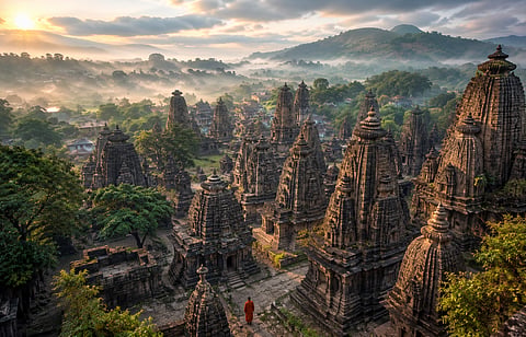 एक ही जगह बने 108 प्राचीन मंदिर