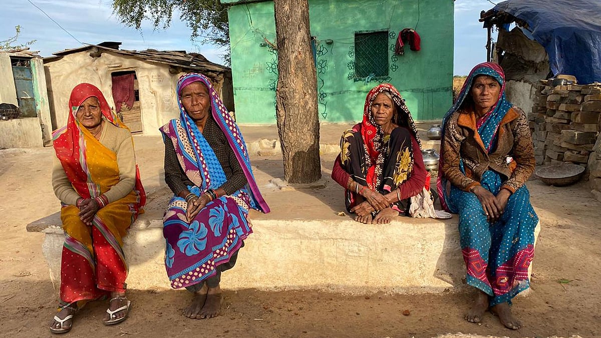 Adivasi women at Naya Balarpur. 