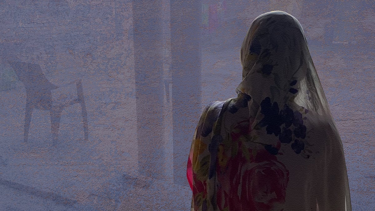 The victim's mother at her home in Lakhimpur Kheri. 