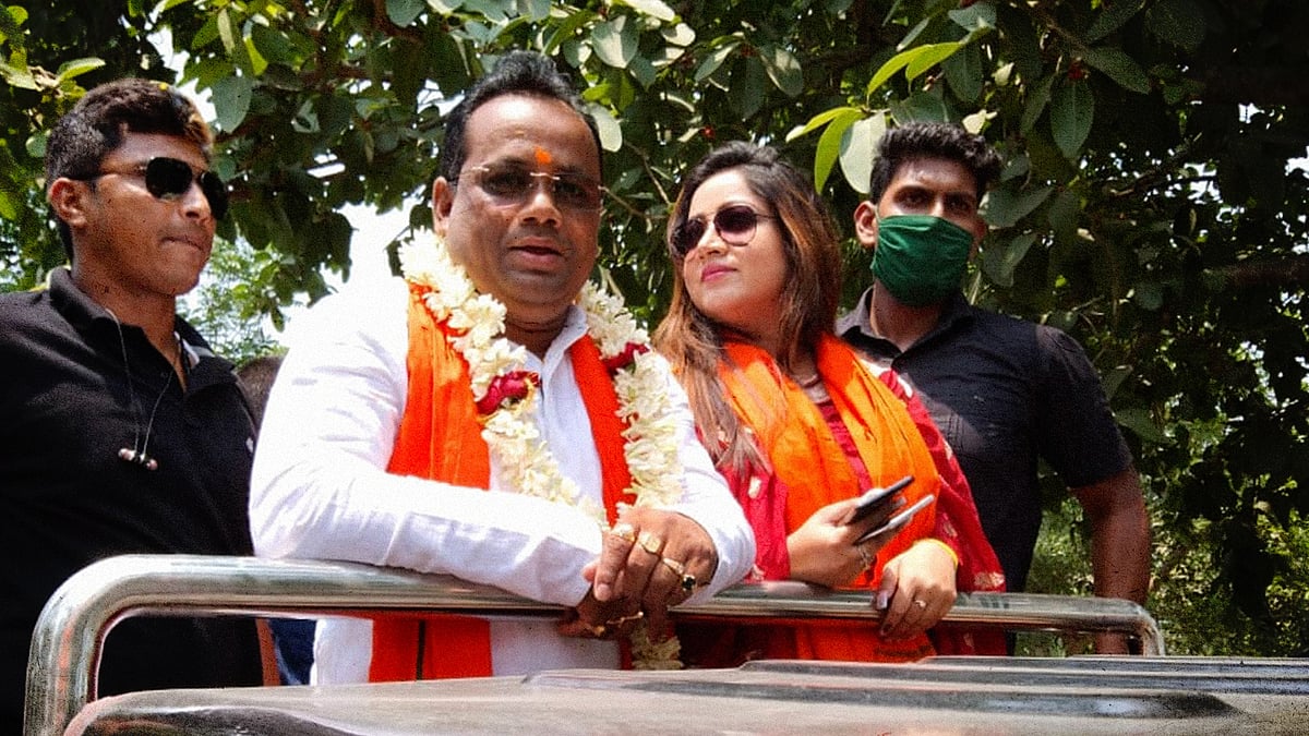 Swapan Majumder on the campaign trail.