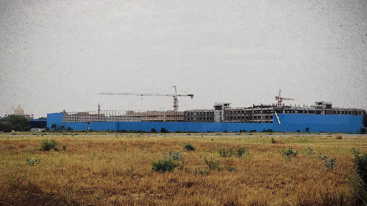 The construction site at Safdarjung airport.