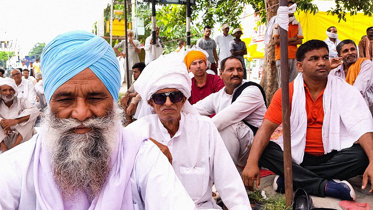 Farmer protesters in Karnal.