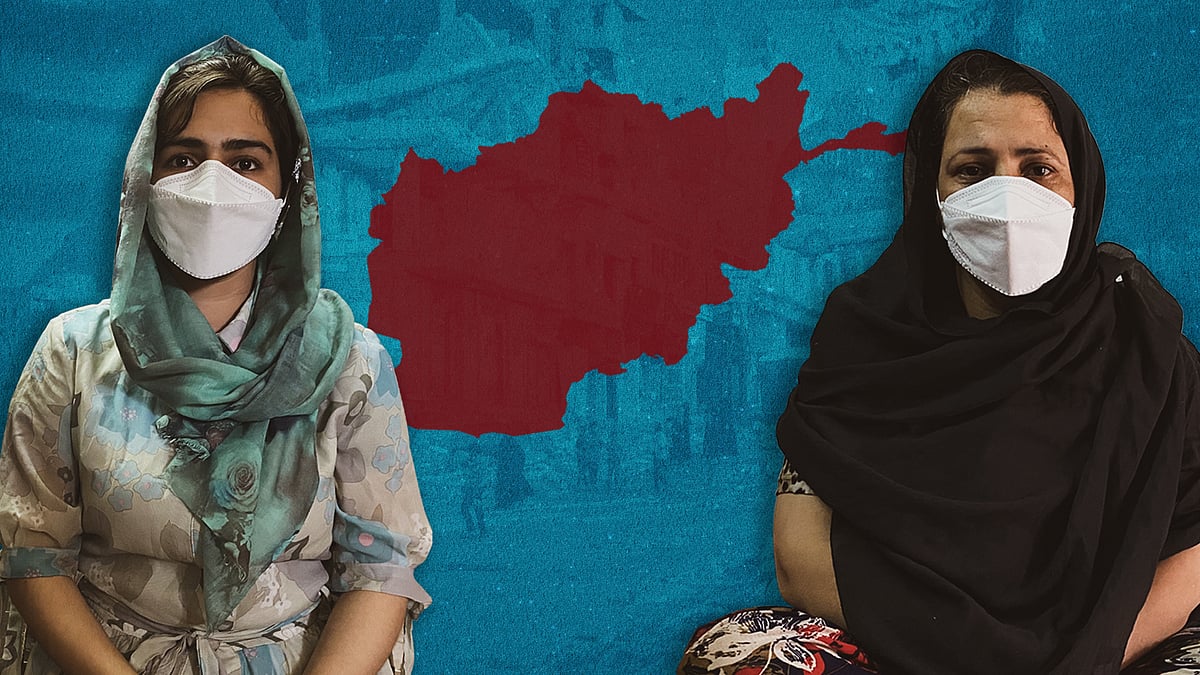 Zahra Tabassum (left) and her mother Aafiza (right)