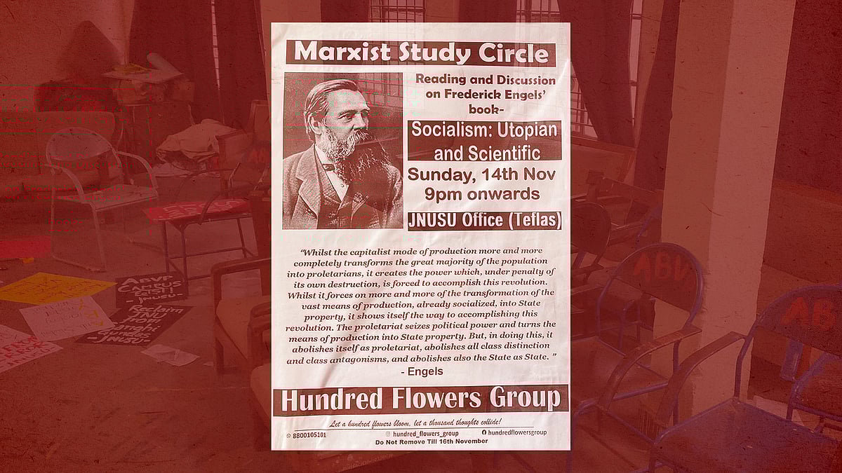 A poster about the event and venue which became the centre of the clash.