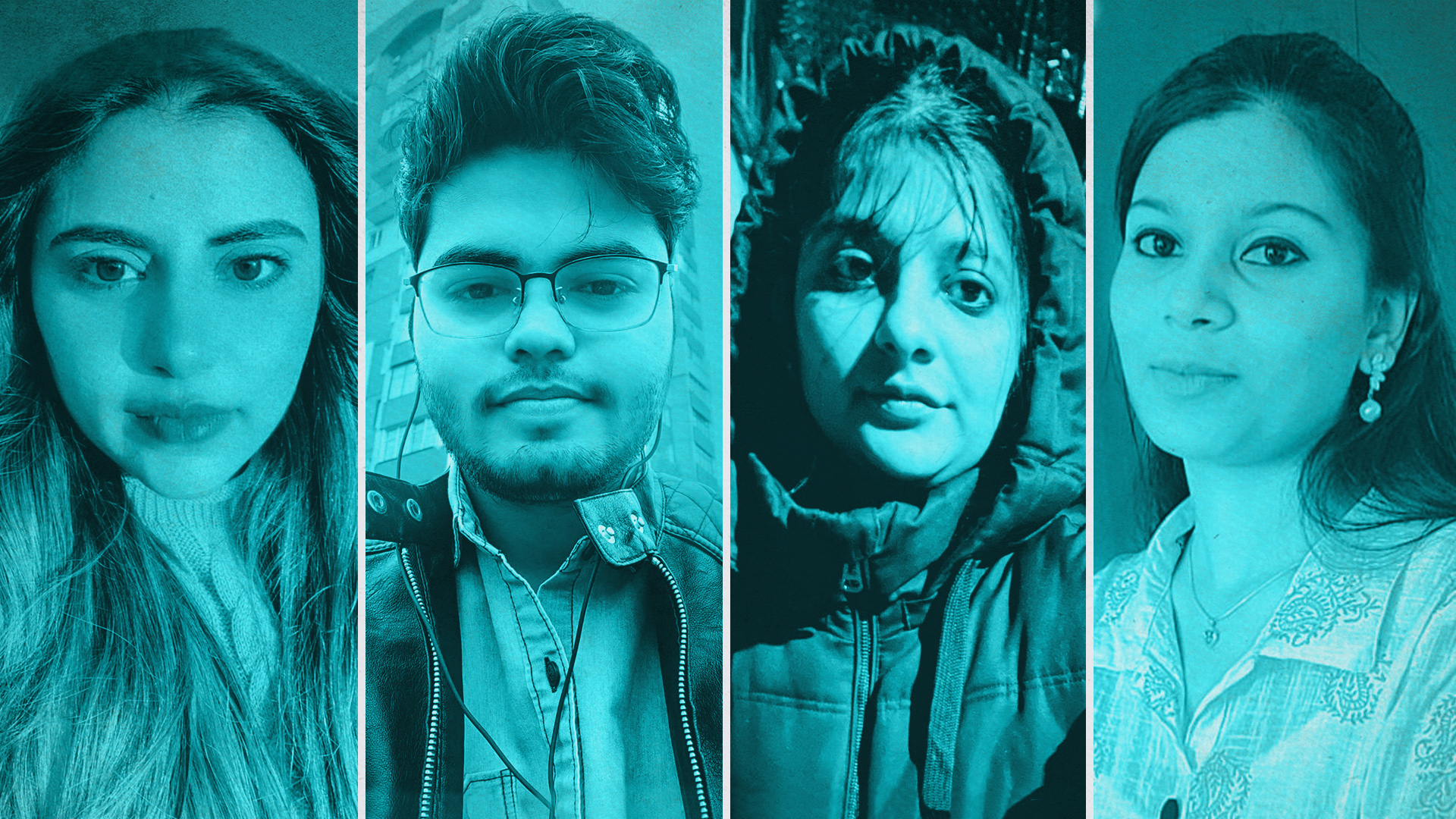 (From left) Payal, Tapan, Garima and Afrin. Students say that the evacuation measures are not enough. 